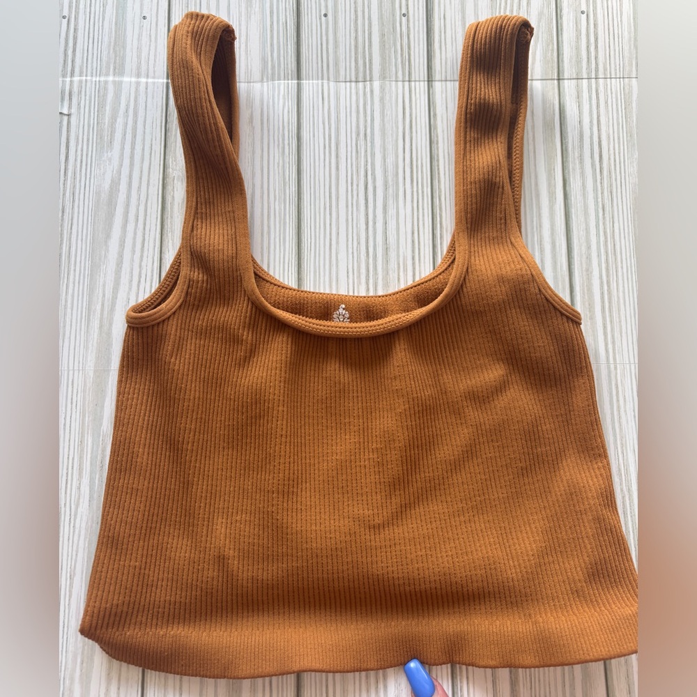 Free People Happiness Runs Square Neck Crop Tank Top